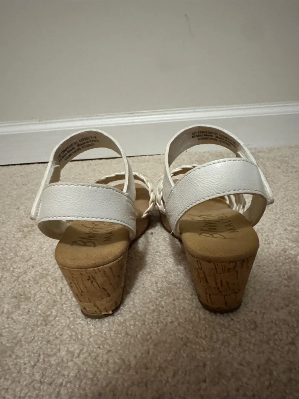 Blowfish Malibu White Braided Strap Girls' Sandals